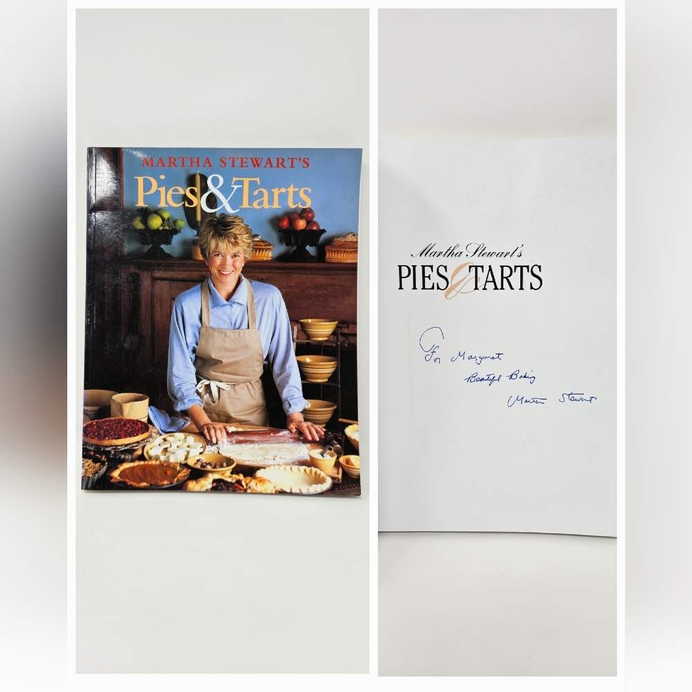 Martha Stewart Signed Pies & Tarts Cookbook 1985 First Paperback Edition